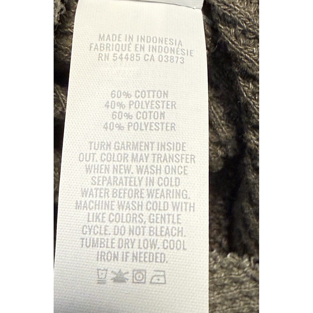Aerie Waffle Knit LumberJane Oversized Button Down Green Shacket Womens Small - Picture 5 of 6